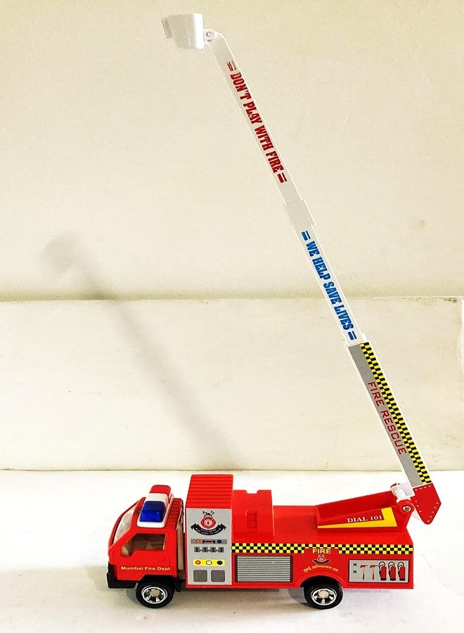 Shinsei Toy Car for Kids-Model-Fire Truck-Pull Back Action-with Movable and Collapsible Ladder0-Made in India-for Boys and Girls Above 3 Years,Red - Image 3